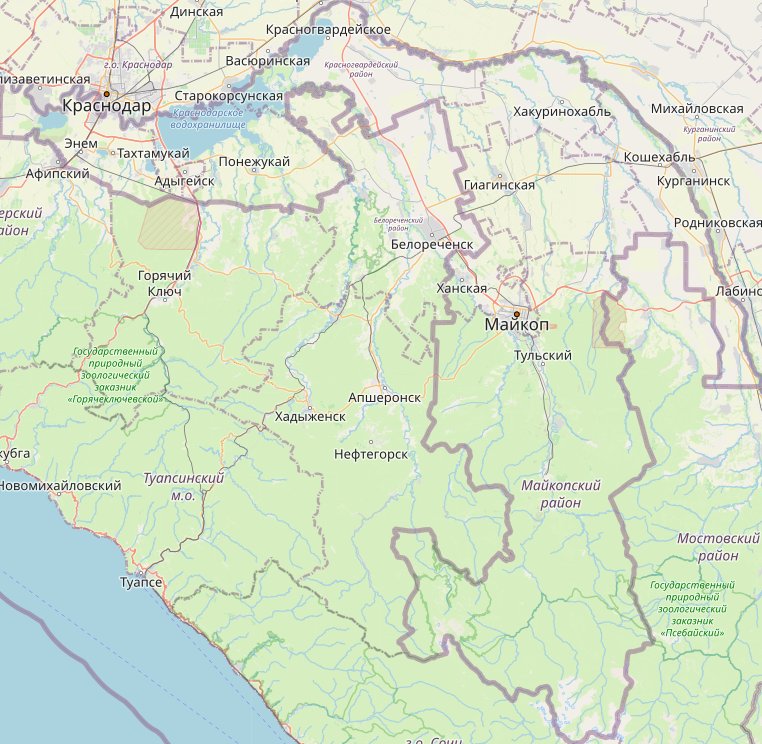 Карта объектов